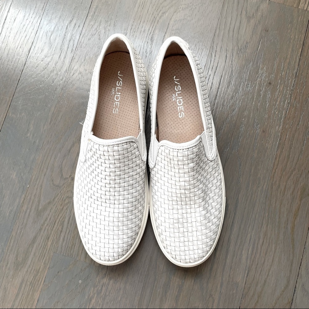 J/Slide woven white loafer sneakers -sz 7